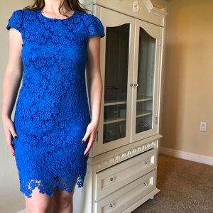 blue Karl Lagerfeld Paris cocktail dress